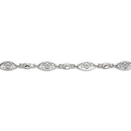 5mm Filigree Link - Silver Layered Chain - Click Image to Close